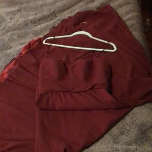 maroon dress